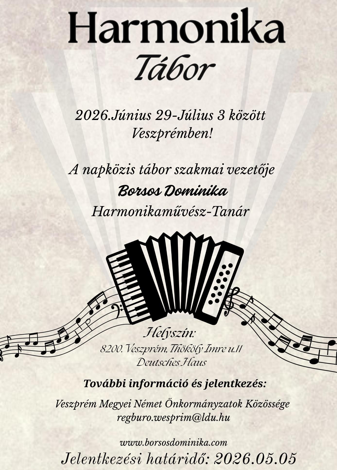 Harmonika Tábor Plakát